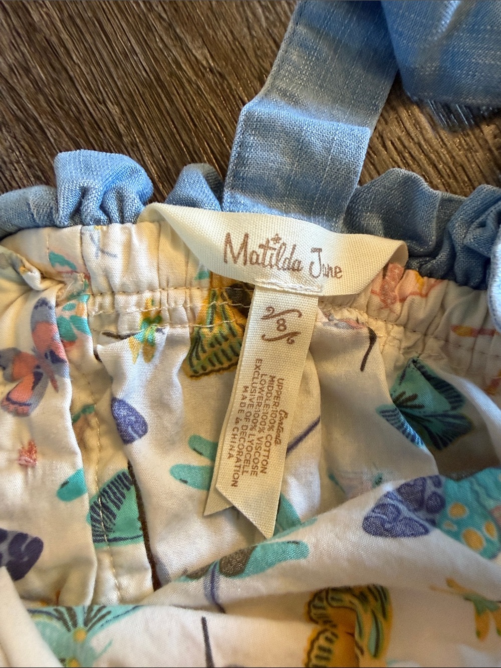 Matilda Jane Lets Go Together Love Bug Dress Tiered Butterfly Ruffle Size 8 - Picture 3 of 4